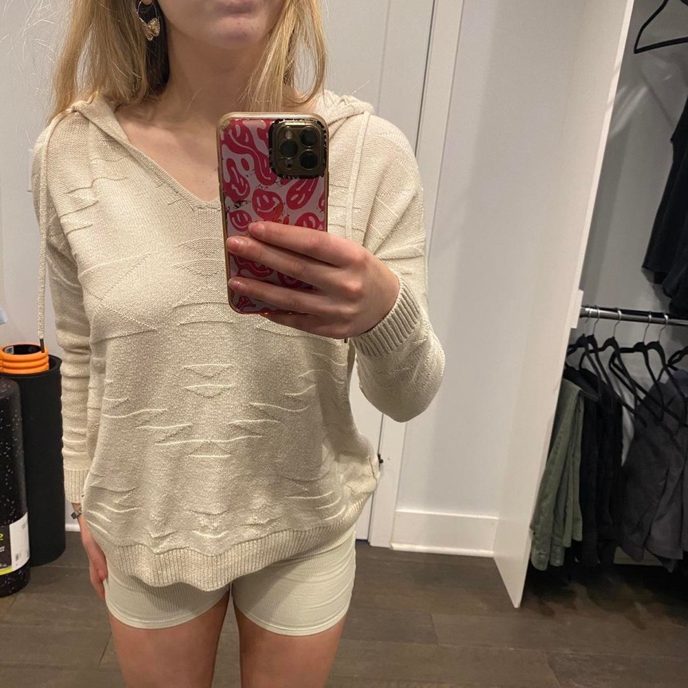 cream colored beachy boho hoodie